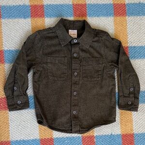 Hanna Andersson Olive Green Button-Up Shirt